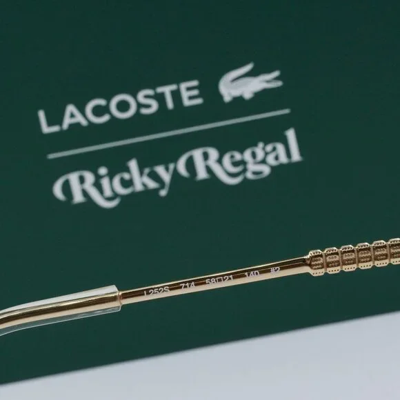 Final Price! Lacoste L252S Ricky Regal 714 Gold Green Sunglasses